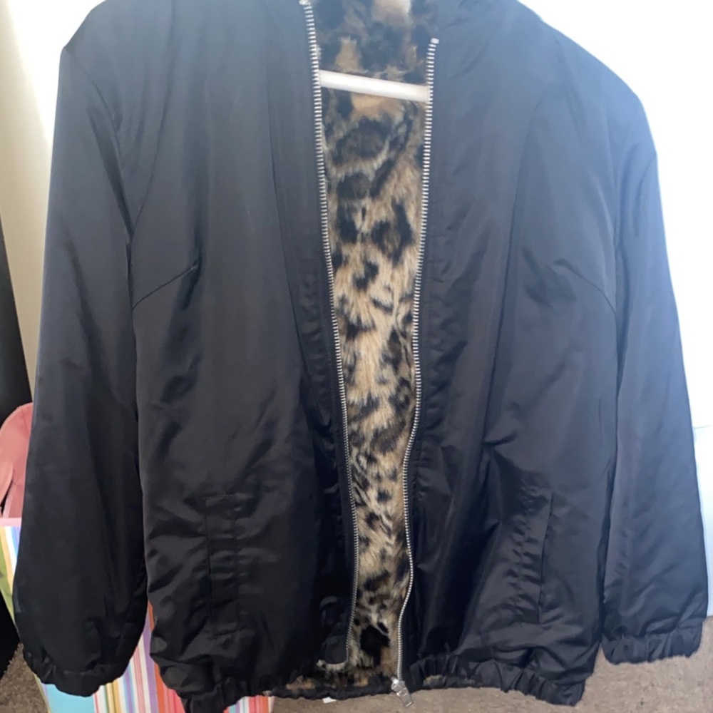 American eagle reversible black jacket size S
